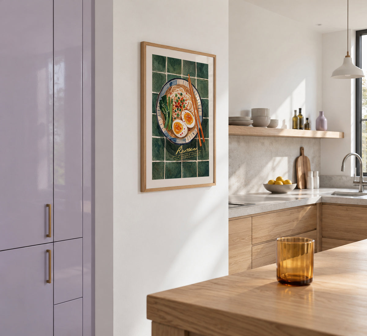 Ramen - Framed poster in an interior