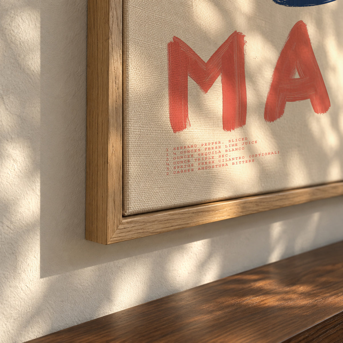 Spicy Marg - Framed canvas detail