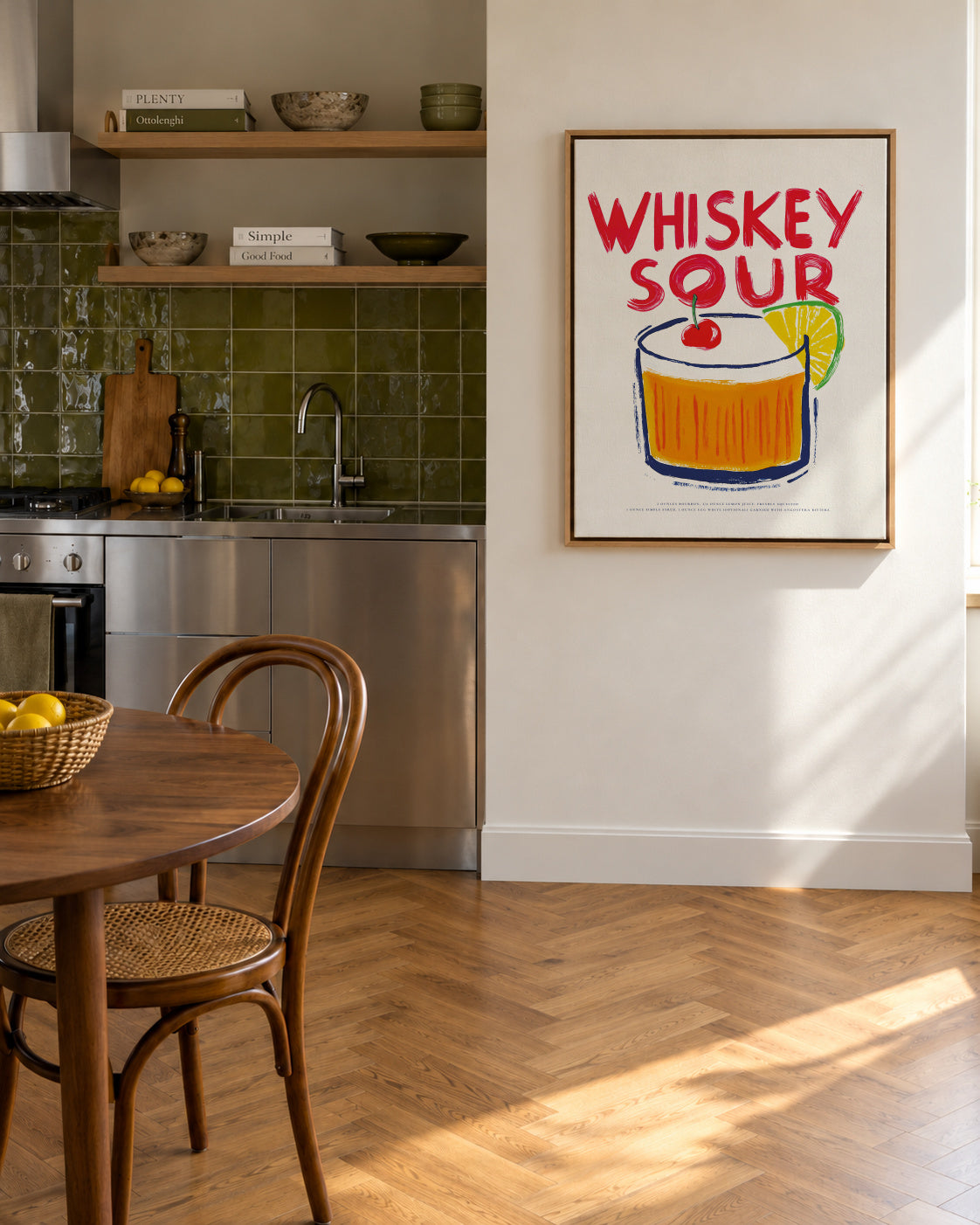 Whiskey Sour - Framed canvas in an interior
