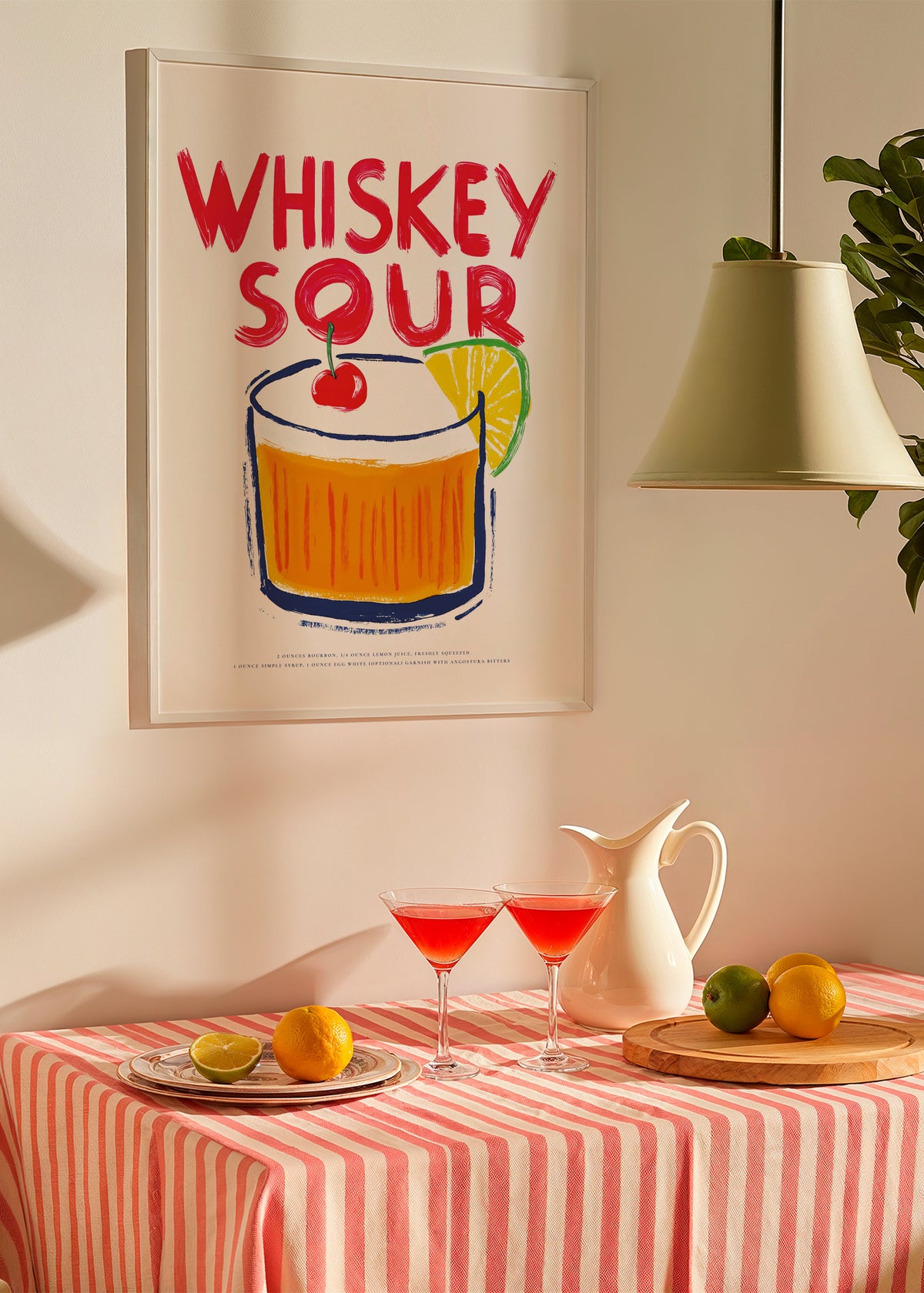 Whiskey Sour - Framed poster in an interior