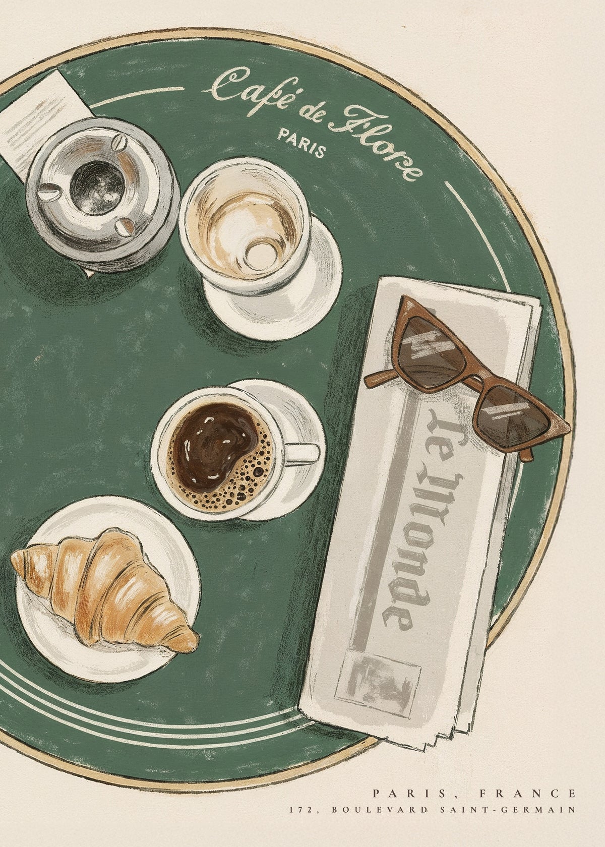 Café de Flore, Paris - Unframed art print