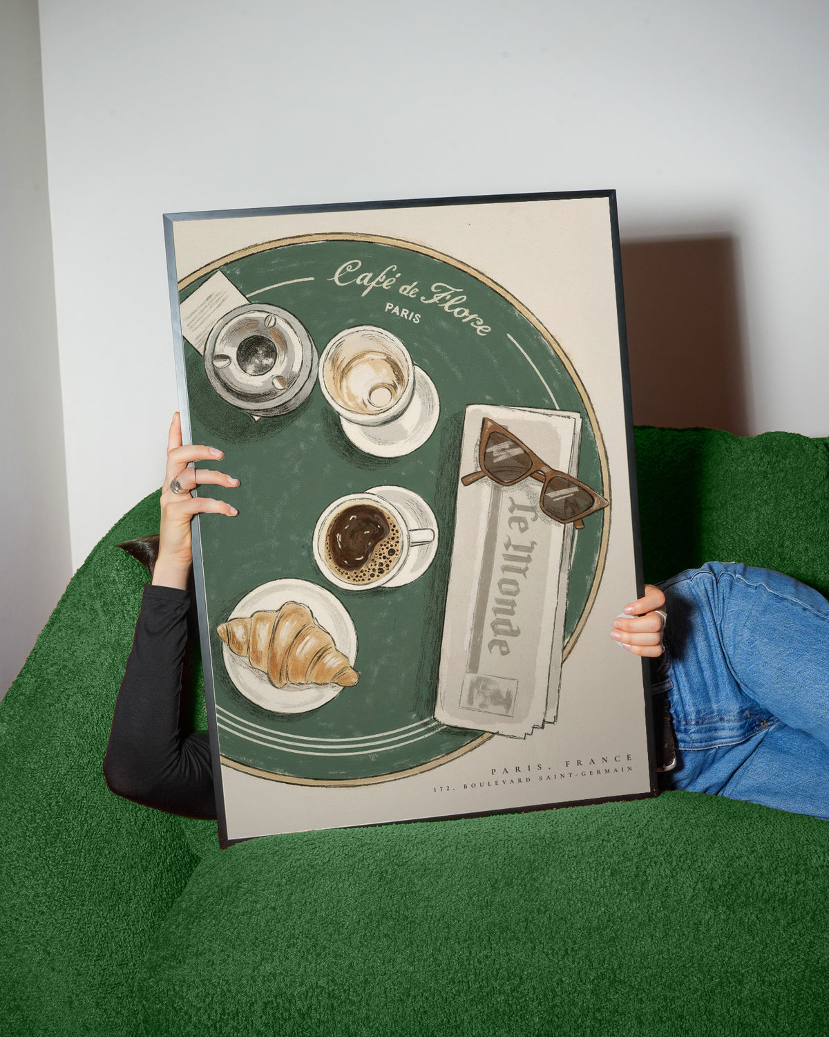Café de Flore, Paris - Framed poster detail