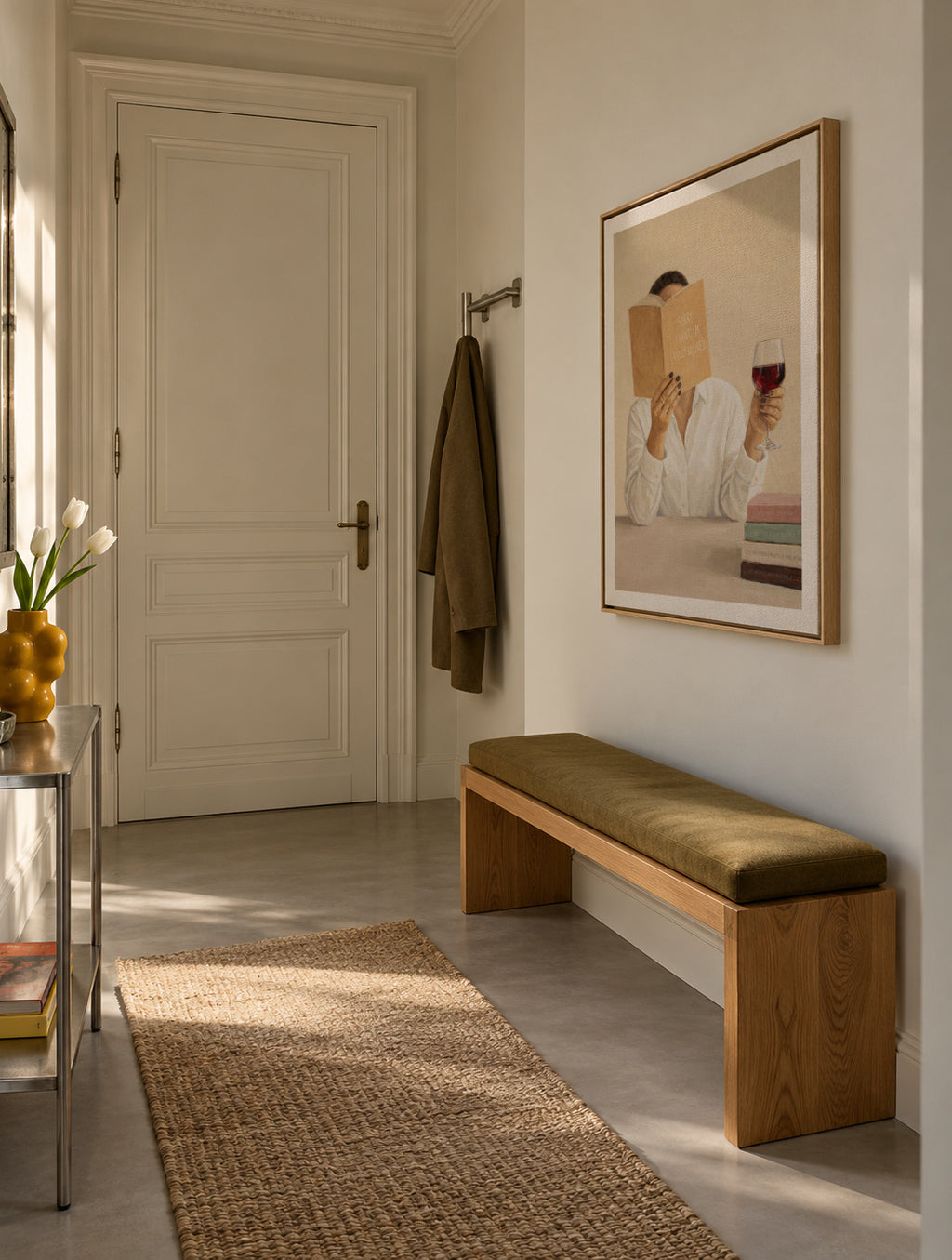 Sorry I Can't, I'm Fully Booked - Framed canvas in an interior