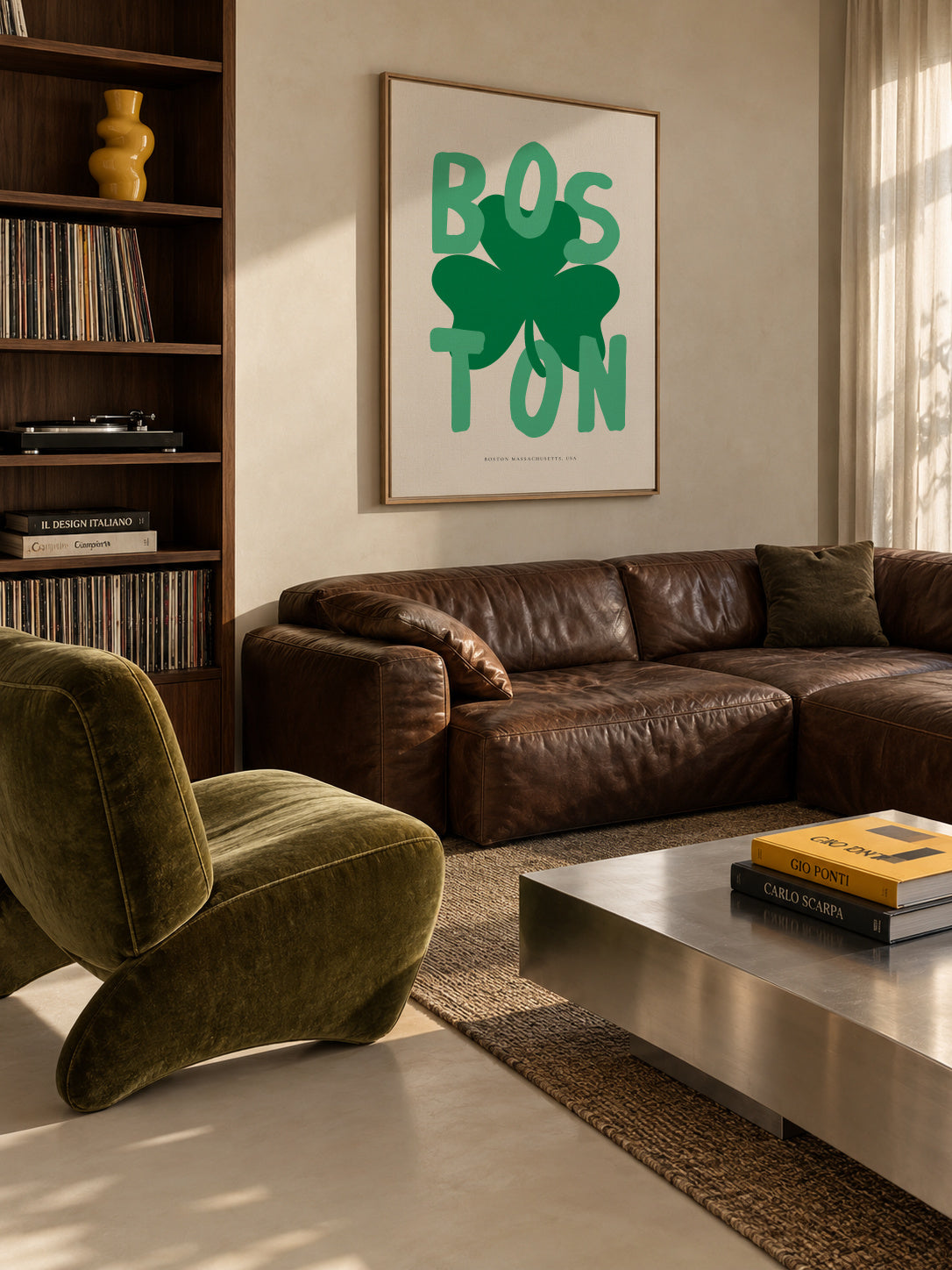 Boston - Framed canvas in an interior