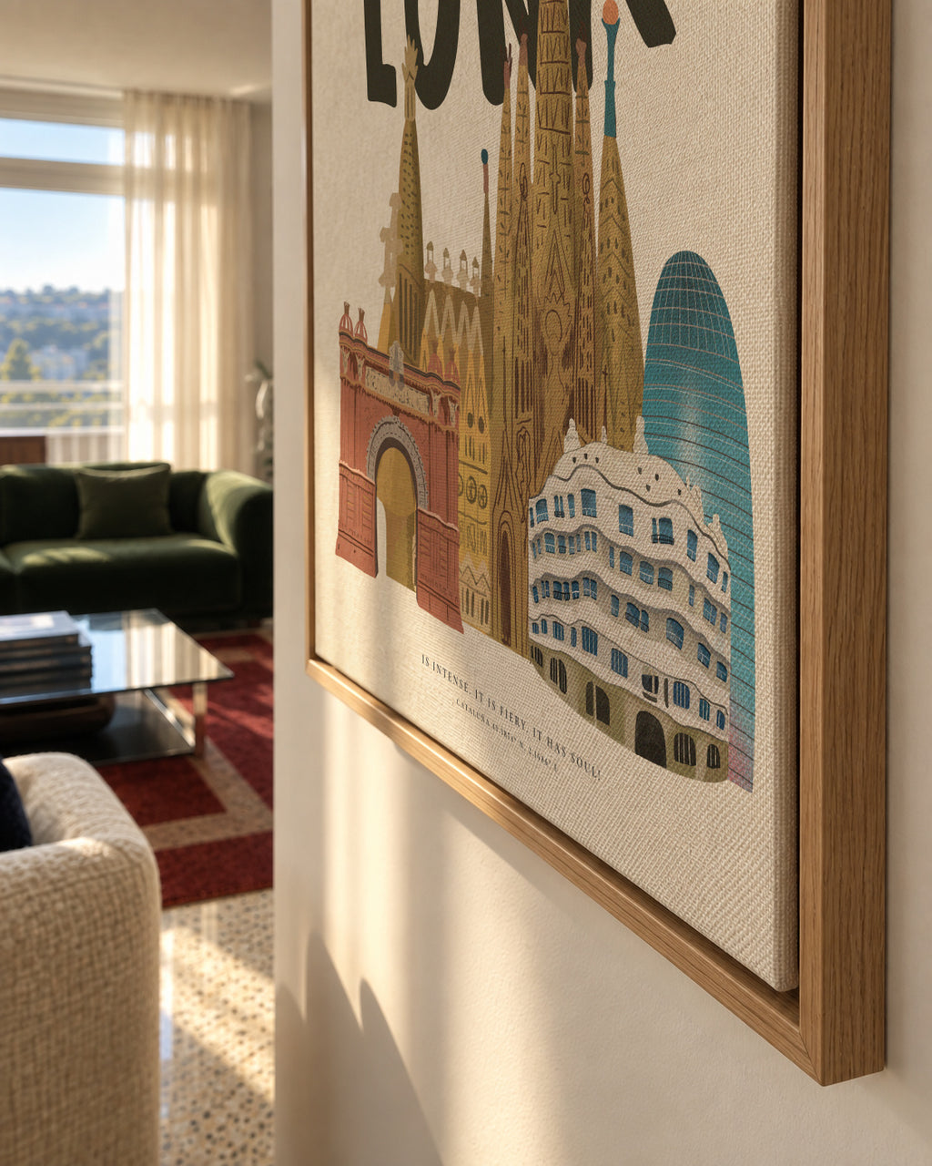Barcelona Soul - Framed canvas detail