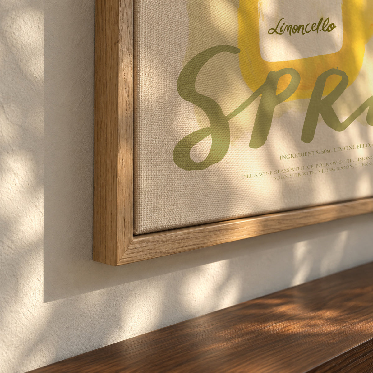 Limoncello Spritz - Framed canvas detail