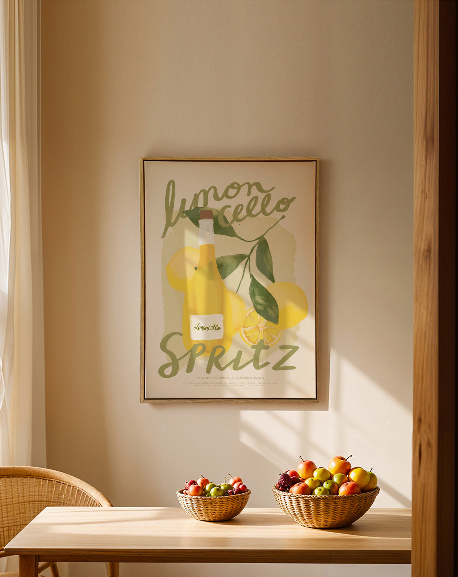 Limoncello Spritz - Framed canvas in an interior