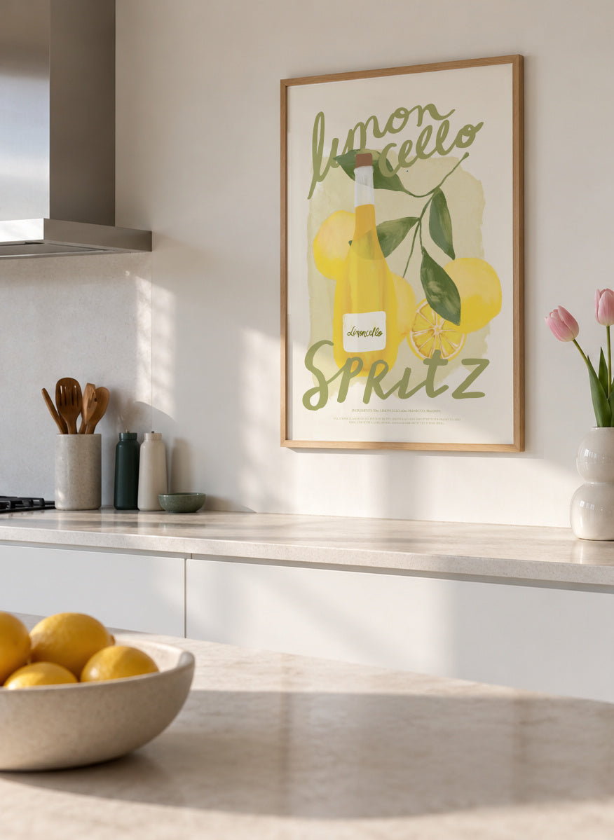 Limoncello Spritz - Framed poster in an interior