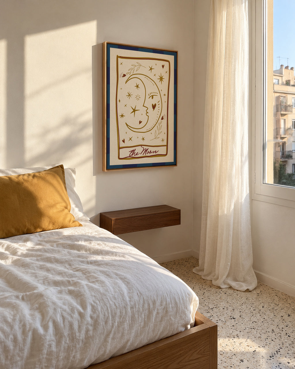 The Moon - Framed canvas in an interior