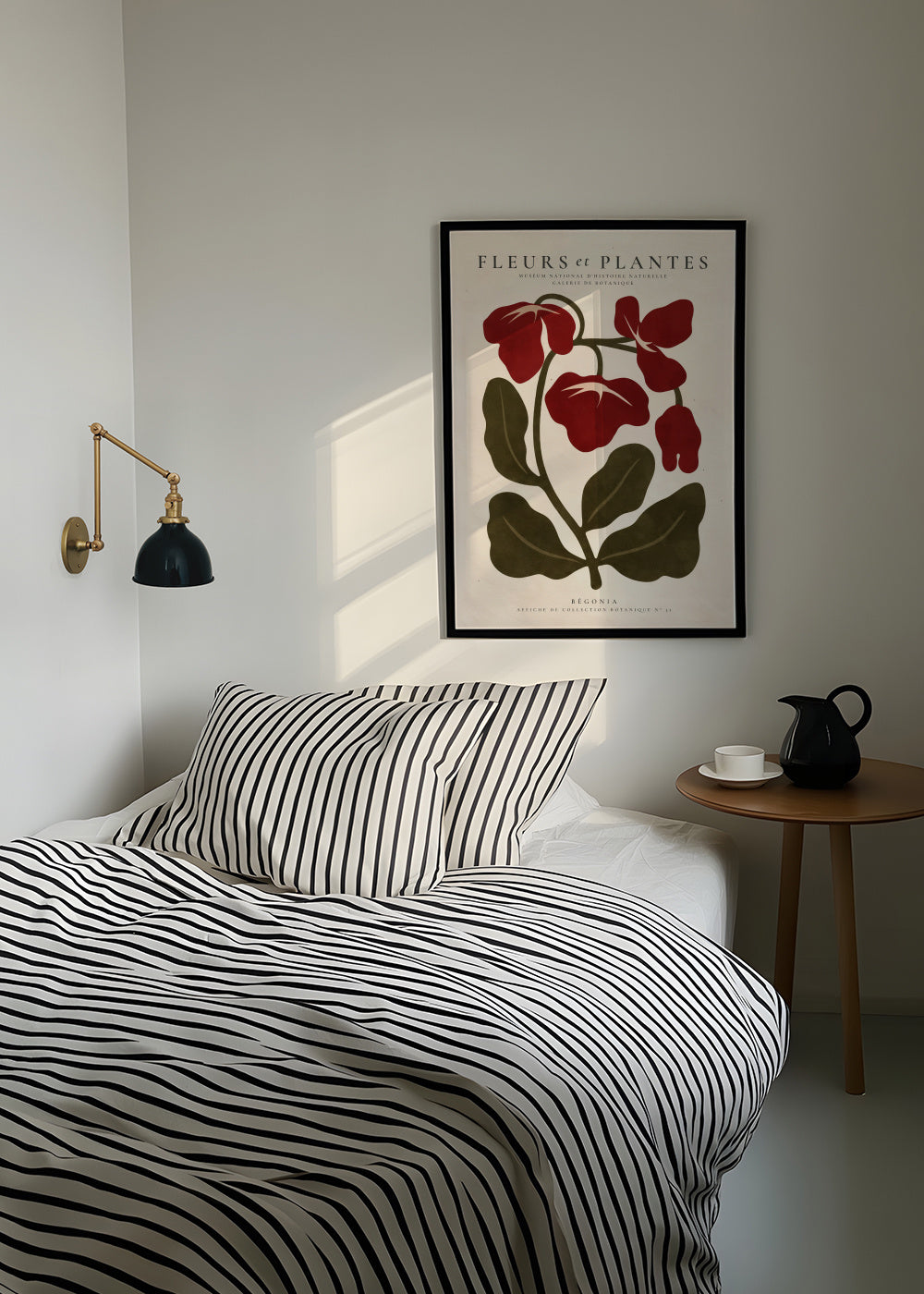Red Begonia - Framed poster in an interior