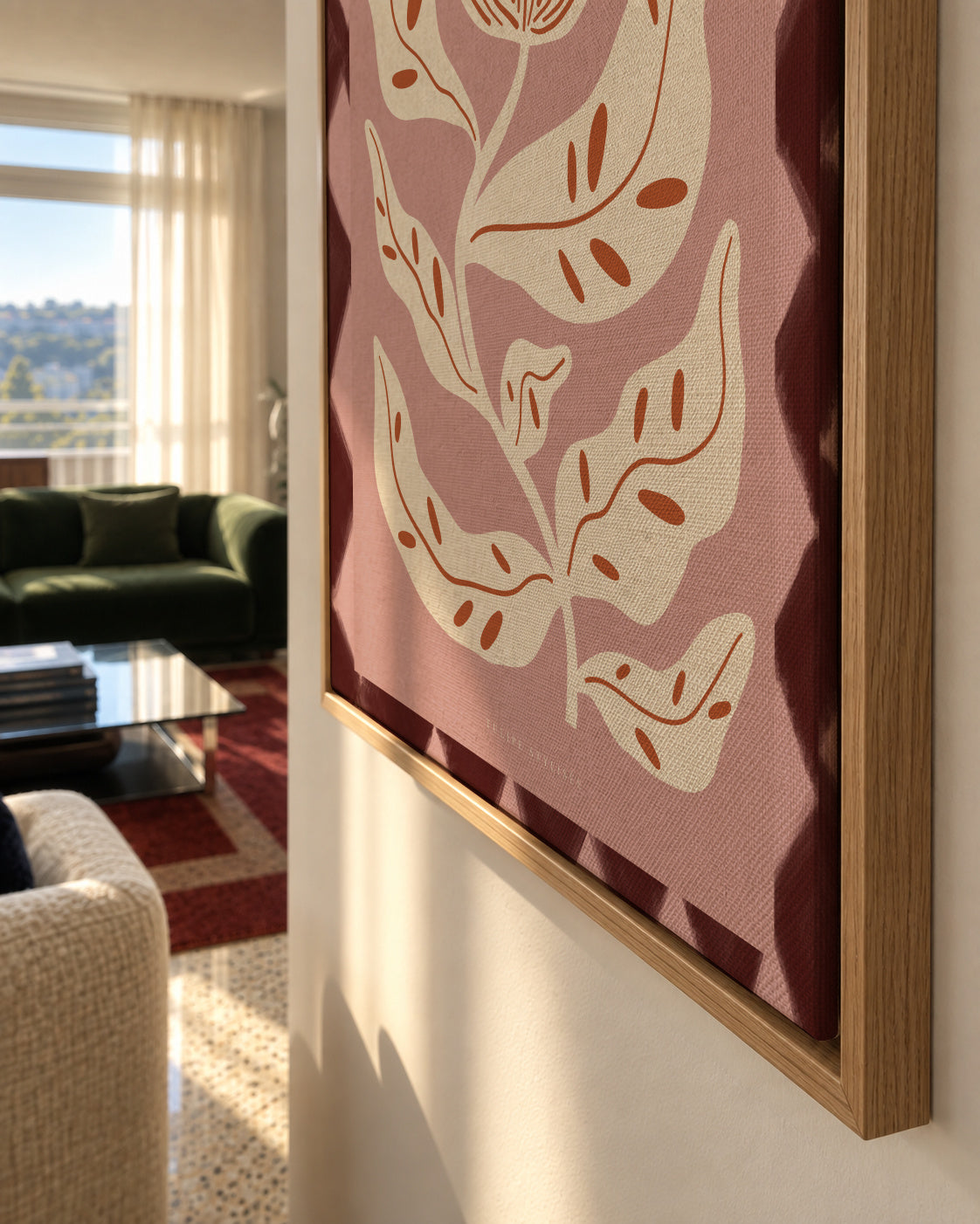 Modern Botanique - Framed canvas detail