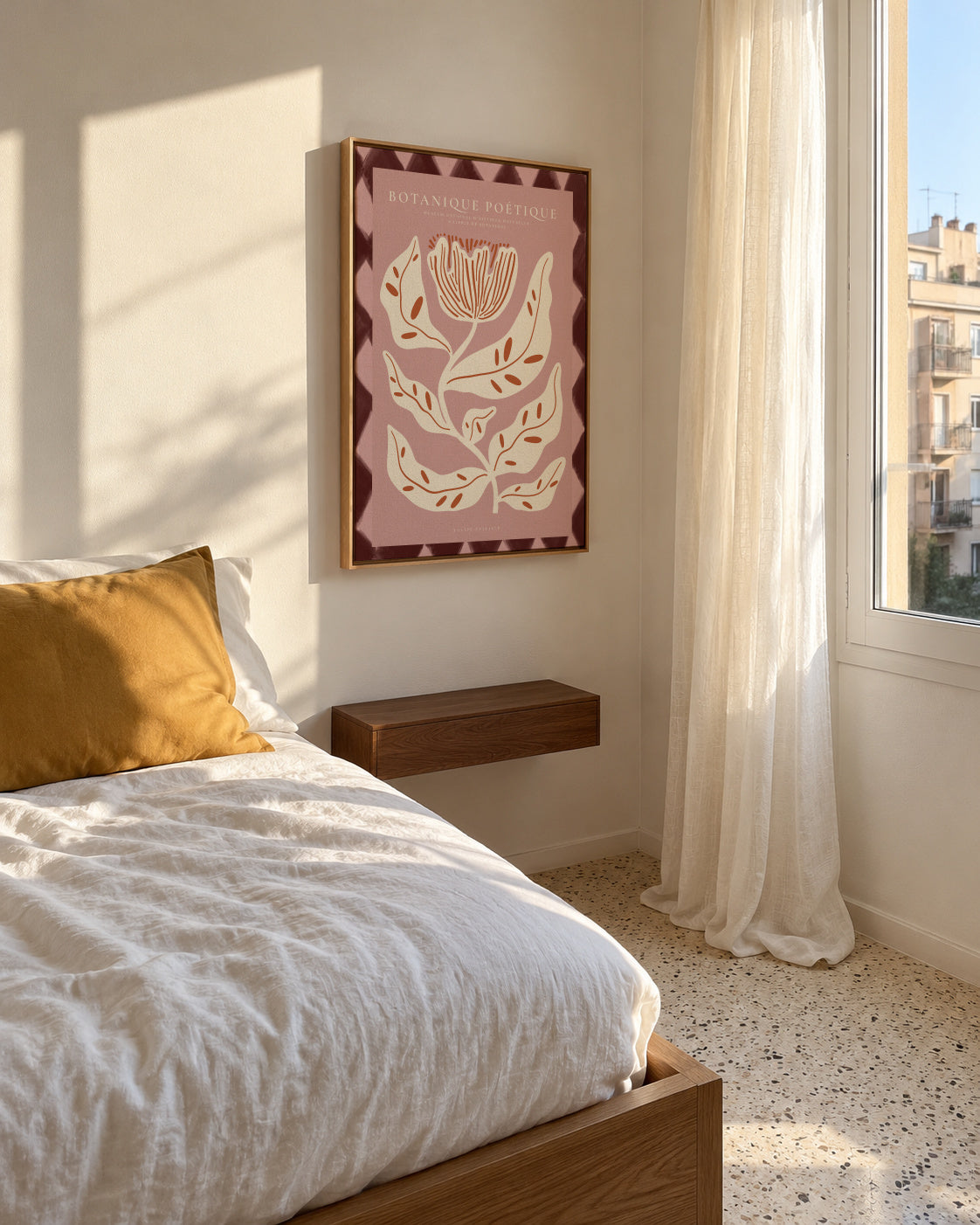 Modern Botanique - Framed canvas in an interior