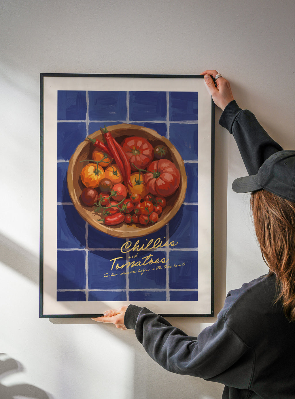 Chillies and Tomatoes - Framed poster detail