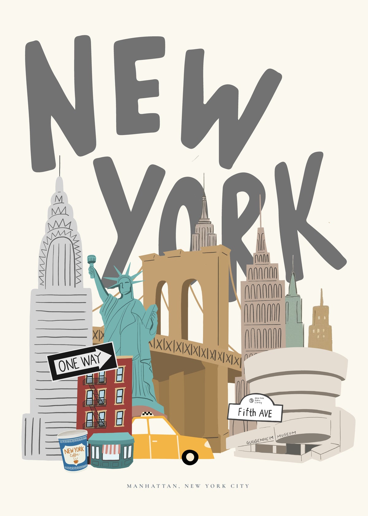New York Icons - Unframed art print