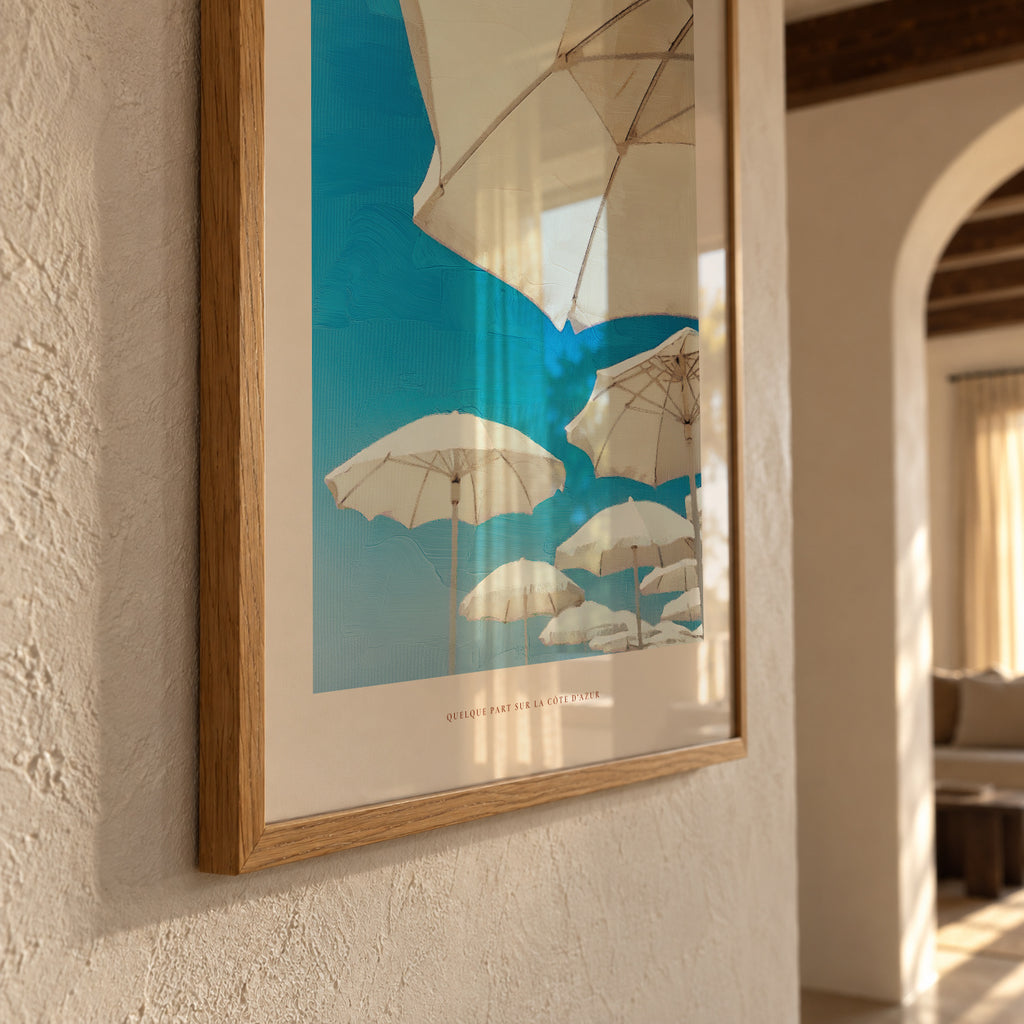 La Plage - Framed poster detail