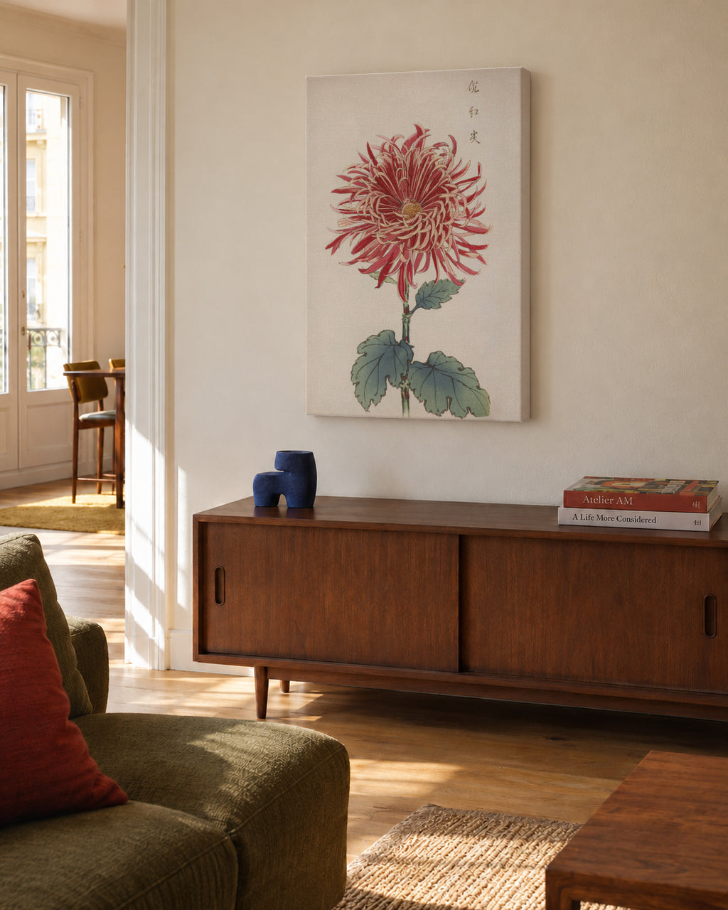 Chrysanthemum by Keika Hasegawa - Unframed canvas in an interior