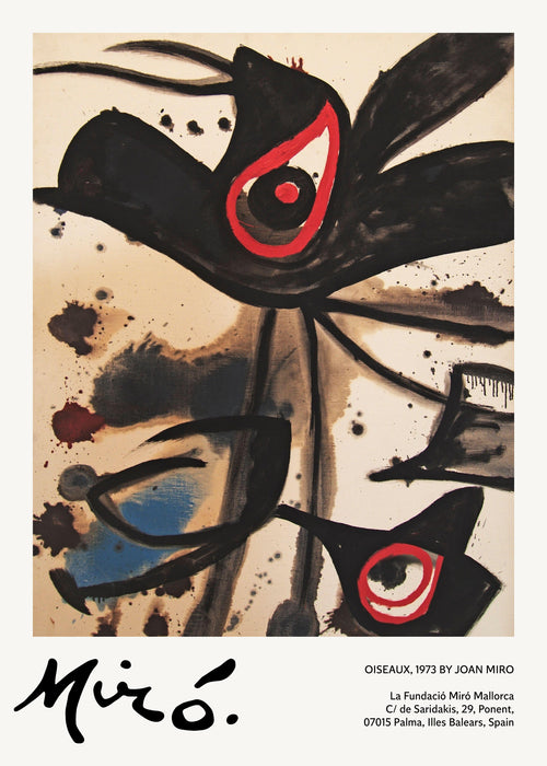 Oiseaux by Joan Miro - Unframed art print