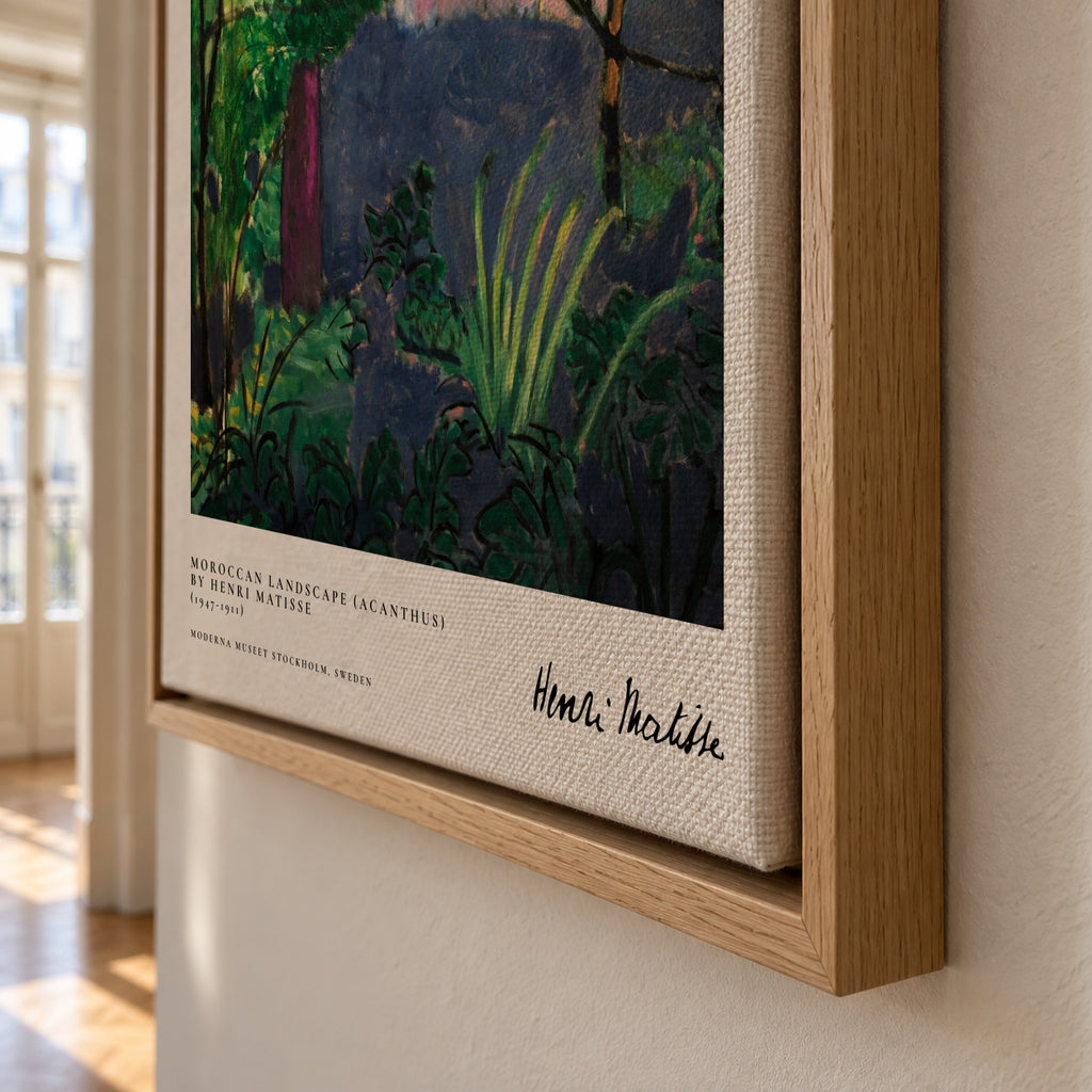 Moroccan Landscape By Henri Matisse - Framed canvas detail
