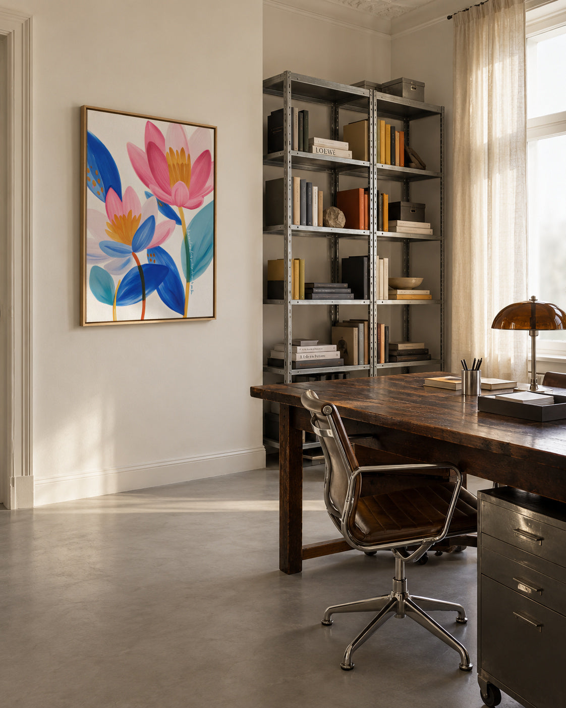 There are always flowers for those who want to see them - Framed canvas in an interior