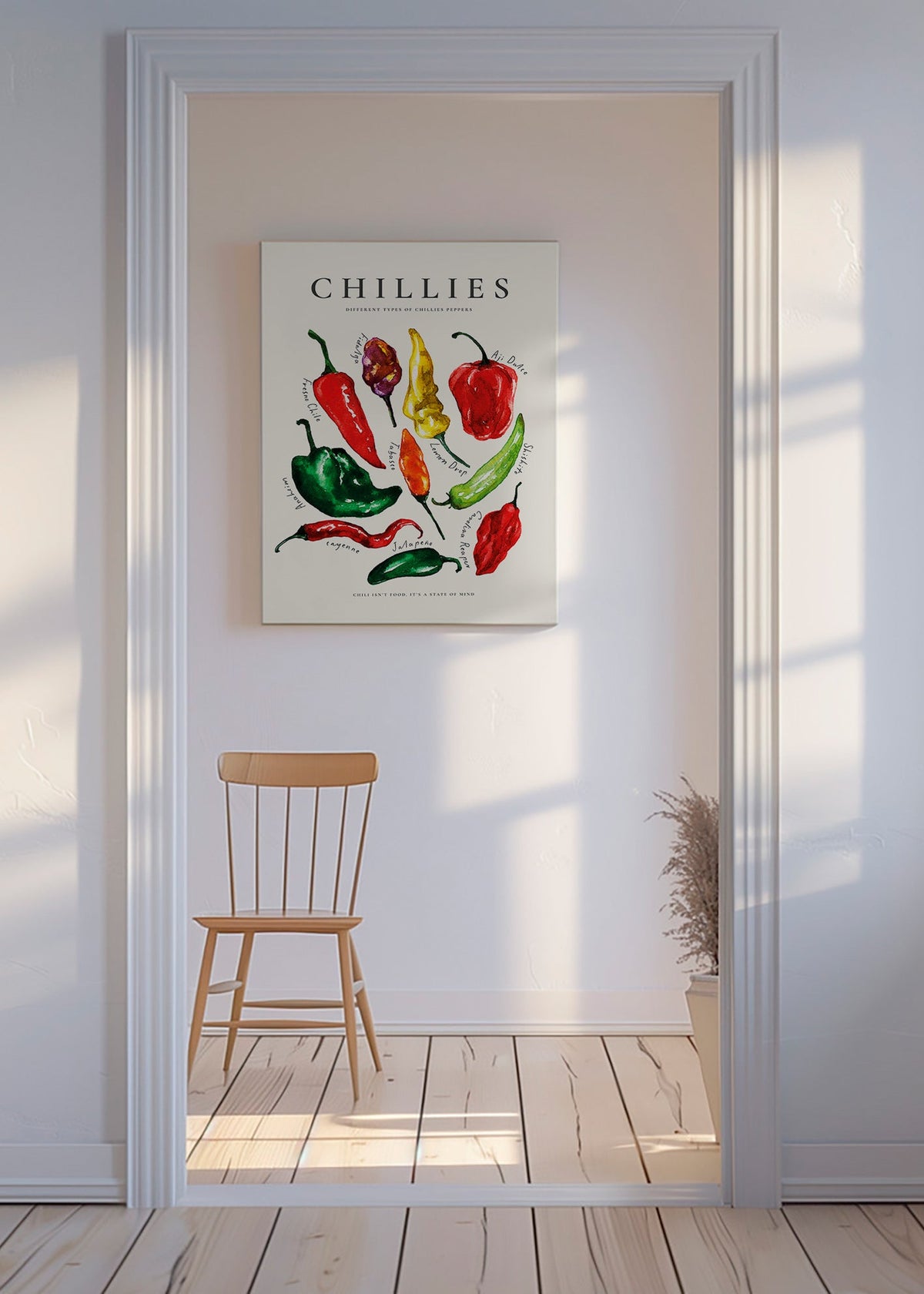 Cuadro de cocina Chillies en acuarela – Canvas
