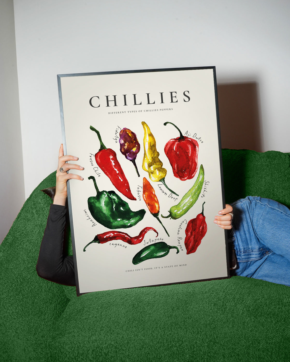 Chillies - Framed poster detail
