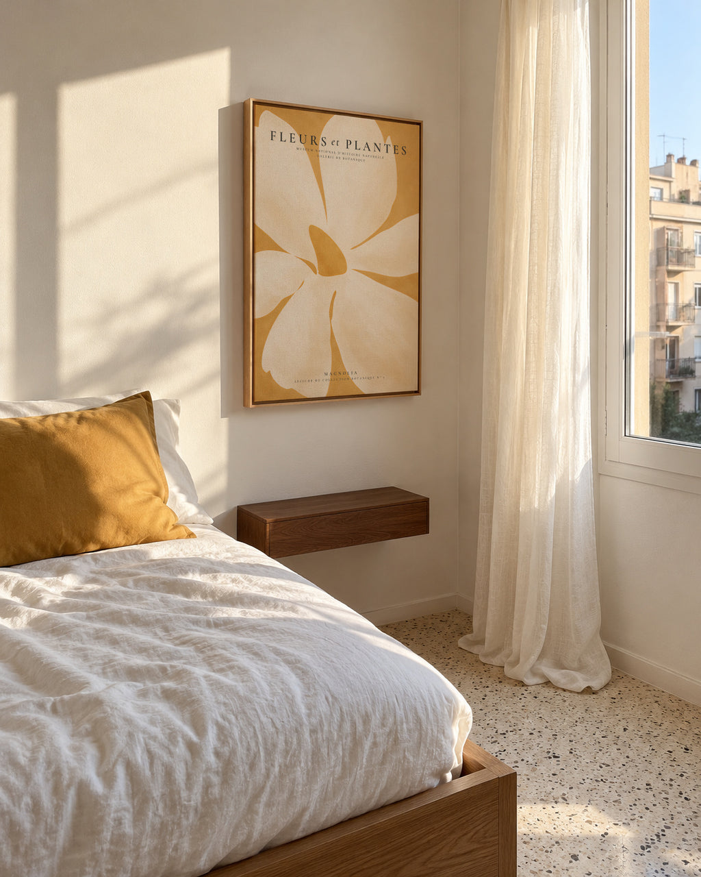 Magnolia - Framed canvas in an interior