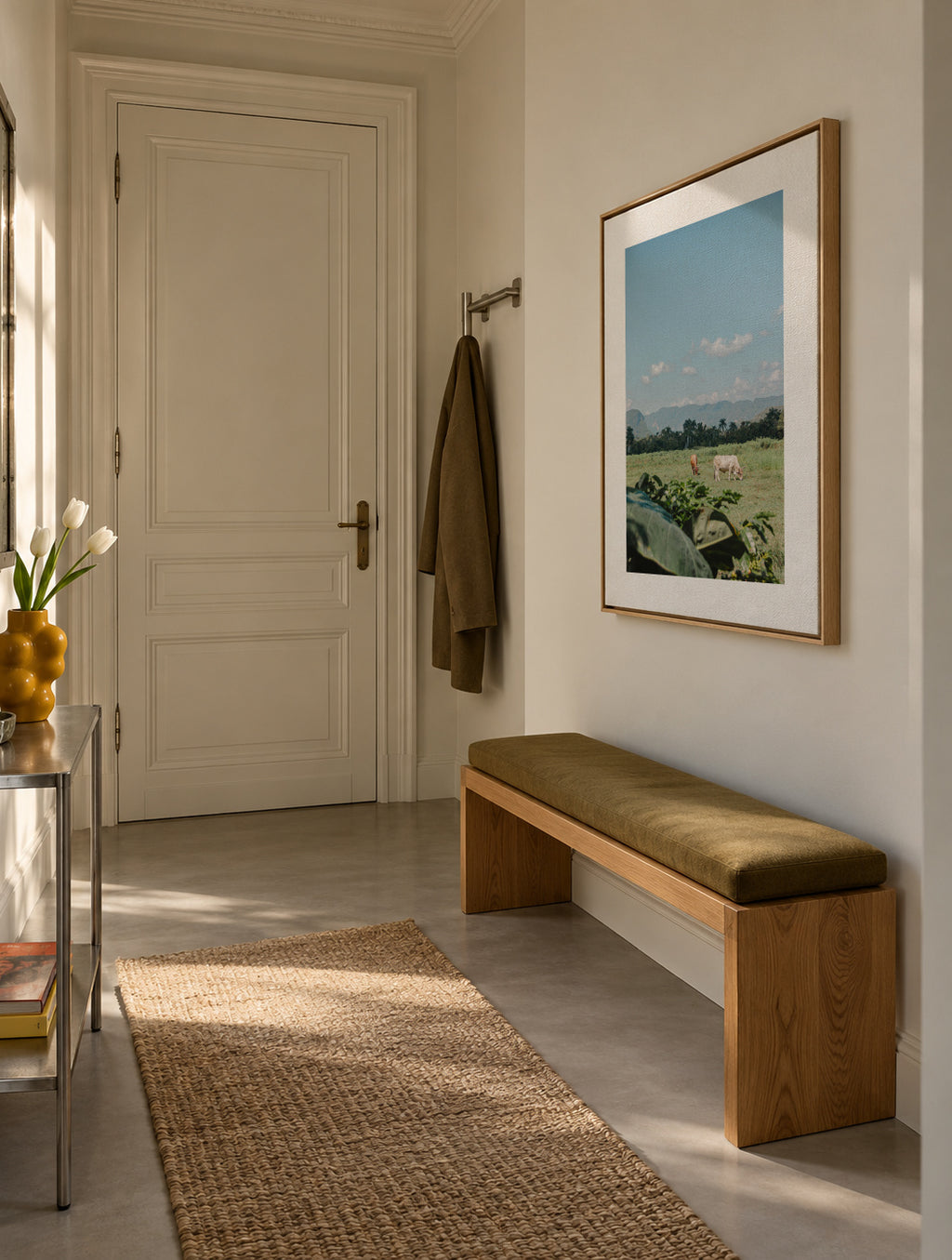 Open Fields - Framed canvas in an interior