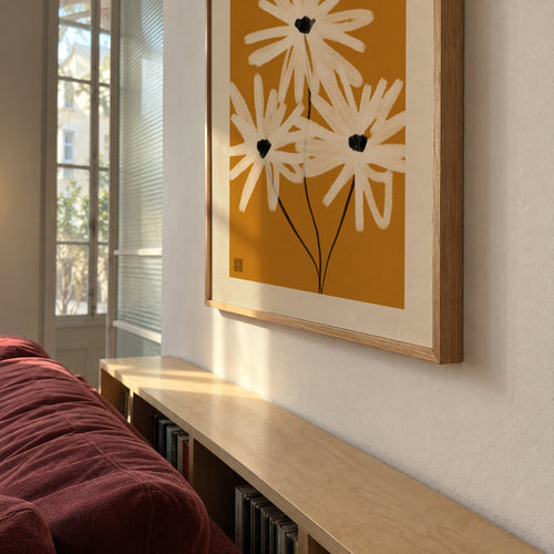 Wild Meadow Song III - Framed poster in an interior