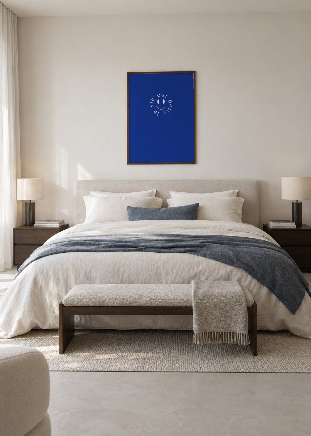 SMILE - Framed poster in an interior