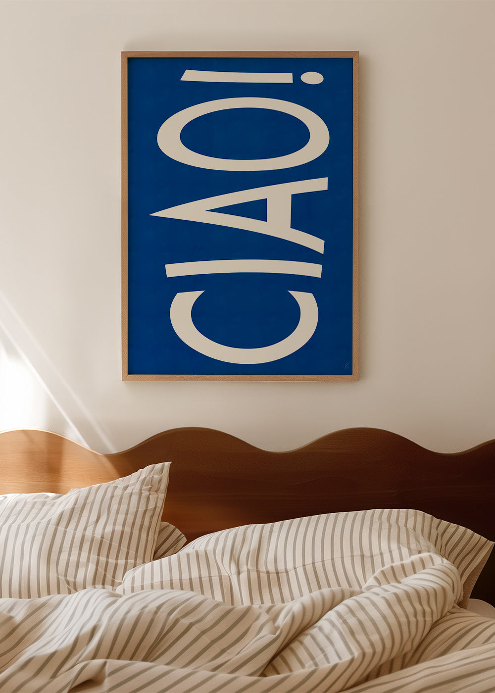 Cuadro tipográfico 'CIAO' en azul – Product3