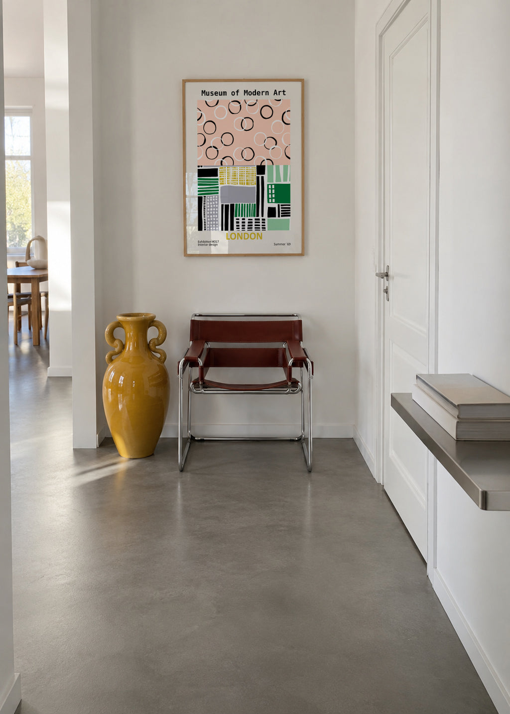Museum of Modern Art London - Framed poster in an interior
