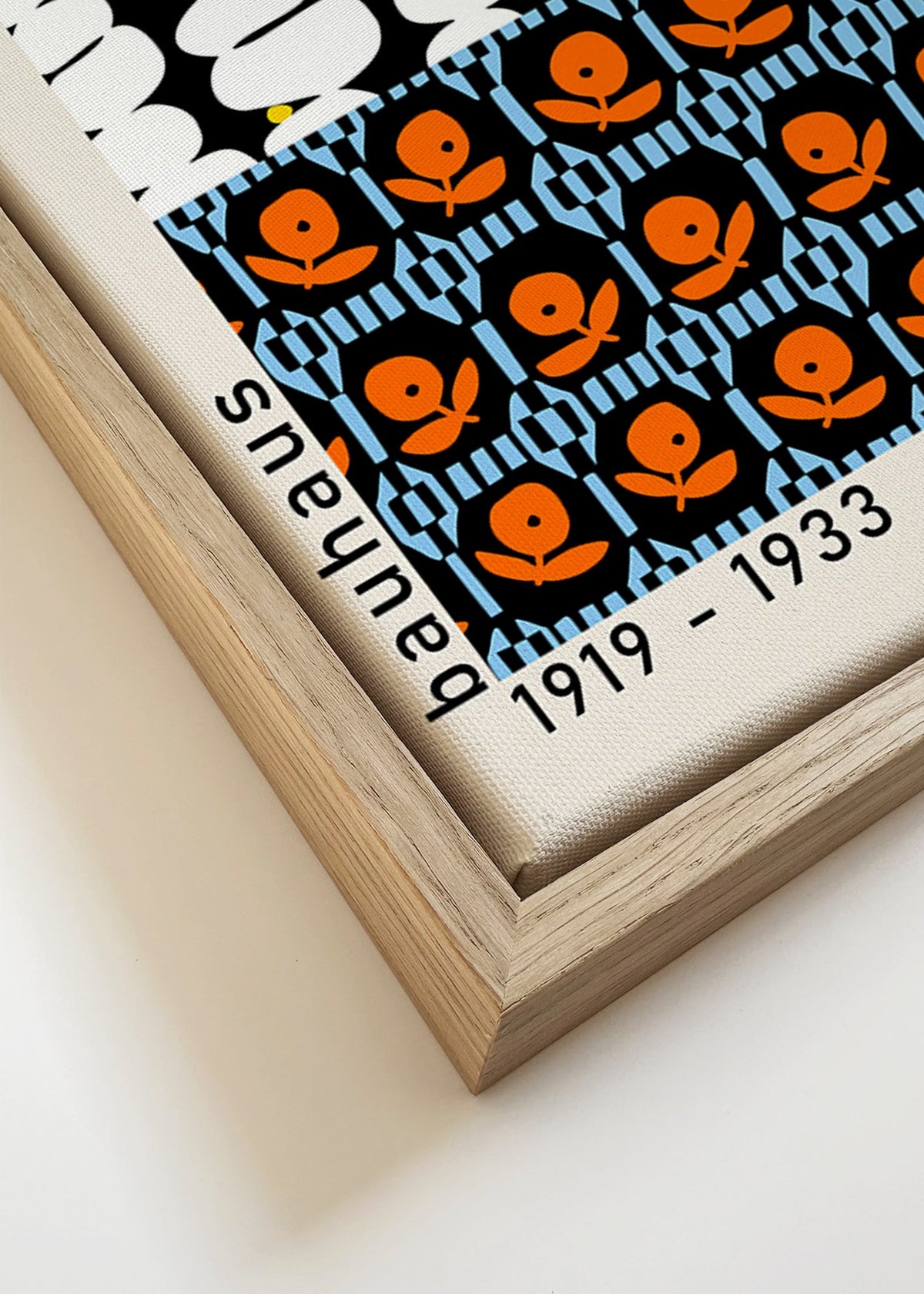 Cuadro vintage Bauhaus con patrones geométricos – Canvas detail