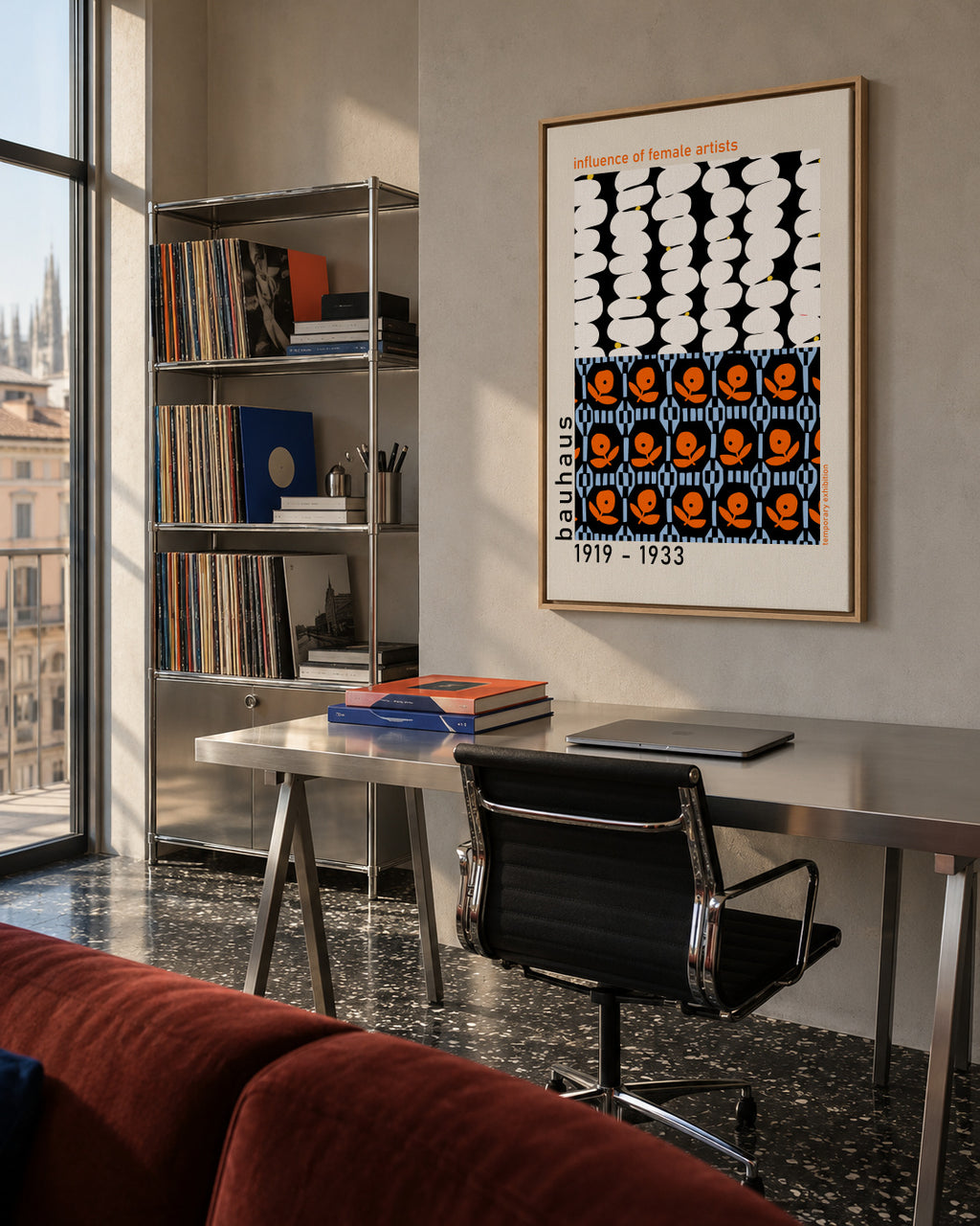 Bauhaus Female Artists - Framed canvas in an interior