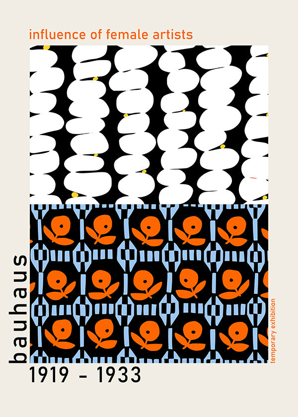 Cuadro vintage Bauhaus con patrones geométricos