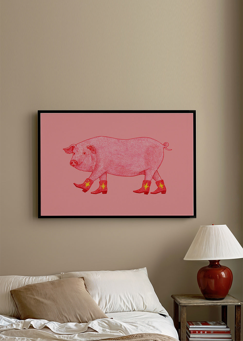 Cuadro cerdito vaquero rosa – Product3