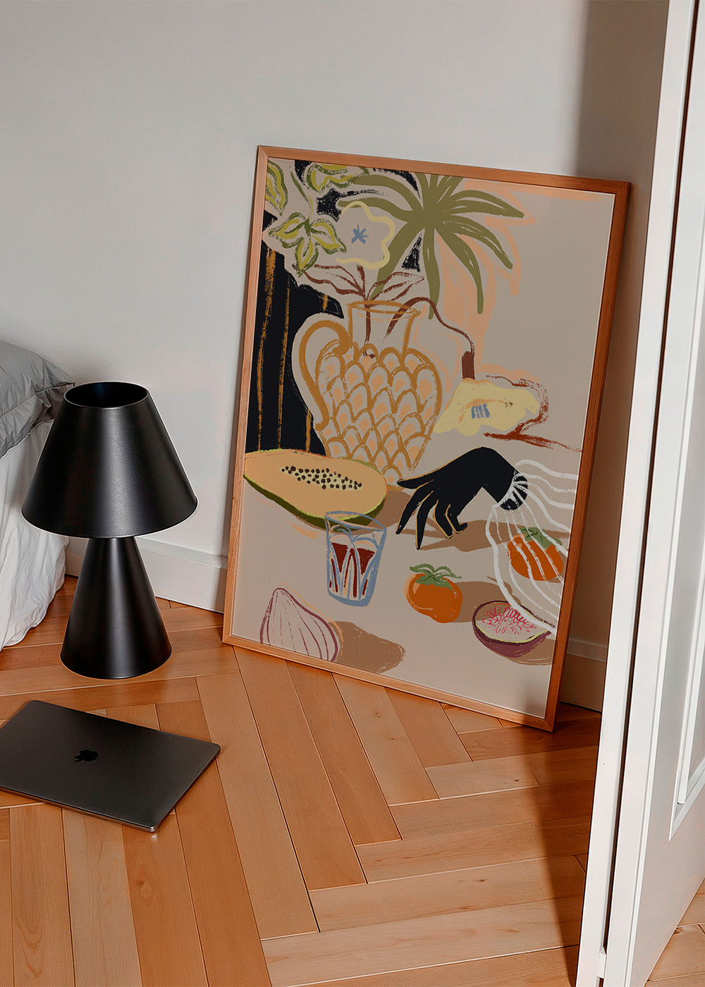 Cuadro de cocina con frutas y jarra decorativa – Product1
