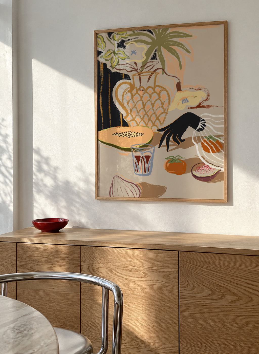 Fruitful Spread - Framed poster in an interior