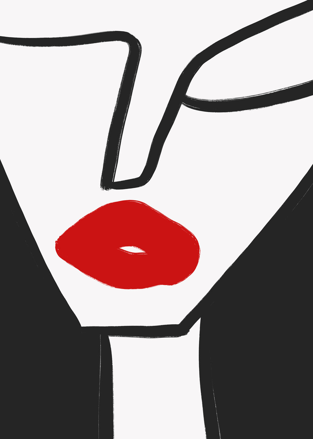 Bold Red Lips - Unframed art print