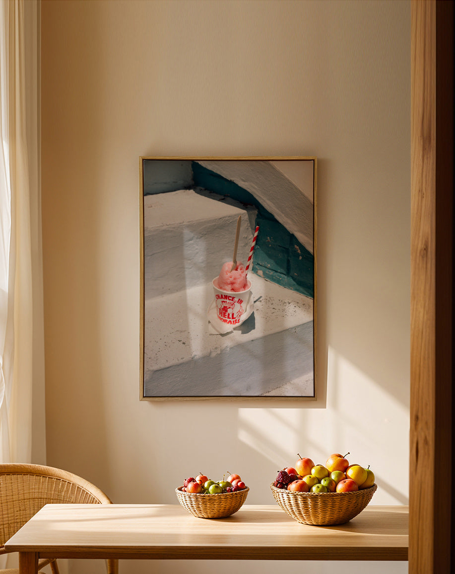 Chance In Hell - Framed canvas in an interior