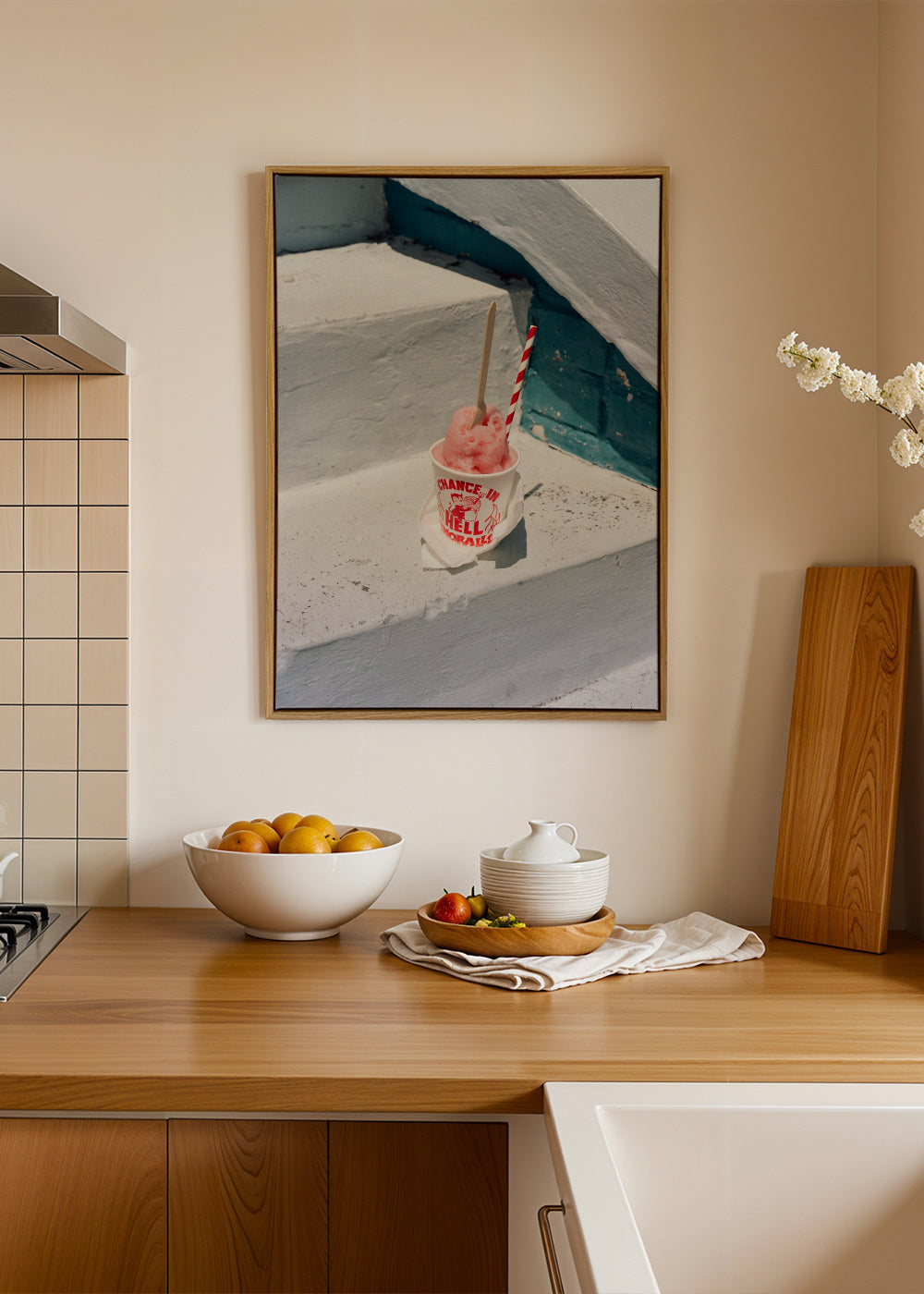 Chance In Hell - Framed canvas in an interior
