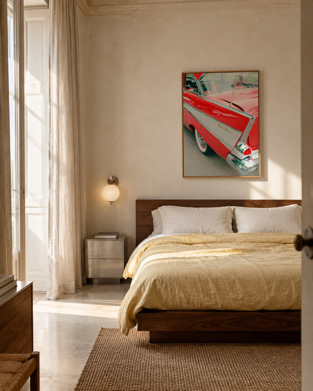 Classic Car - Framed canvas in an interior