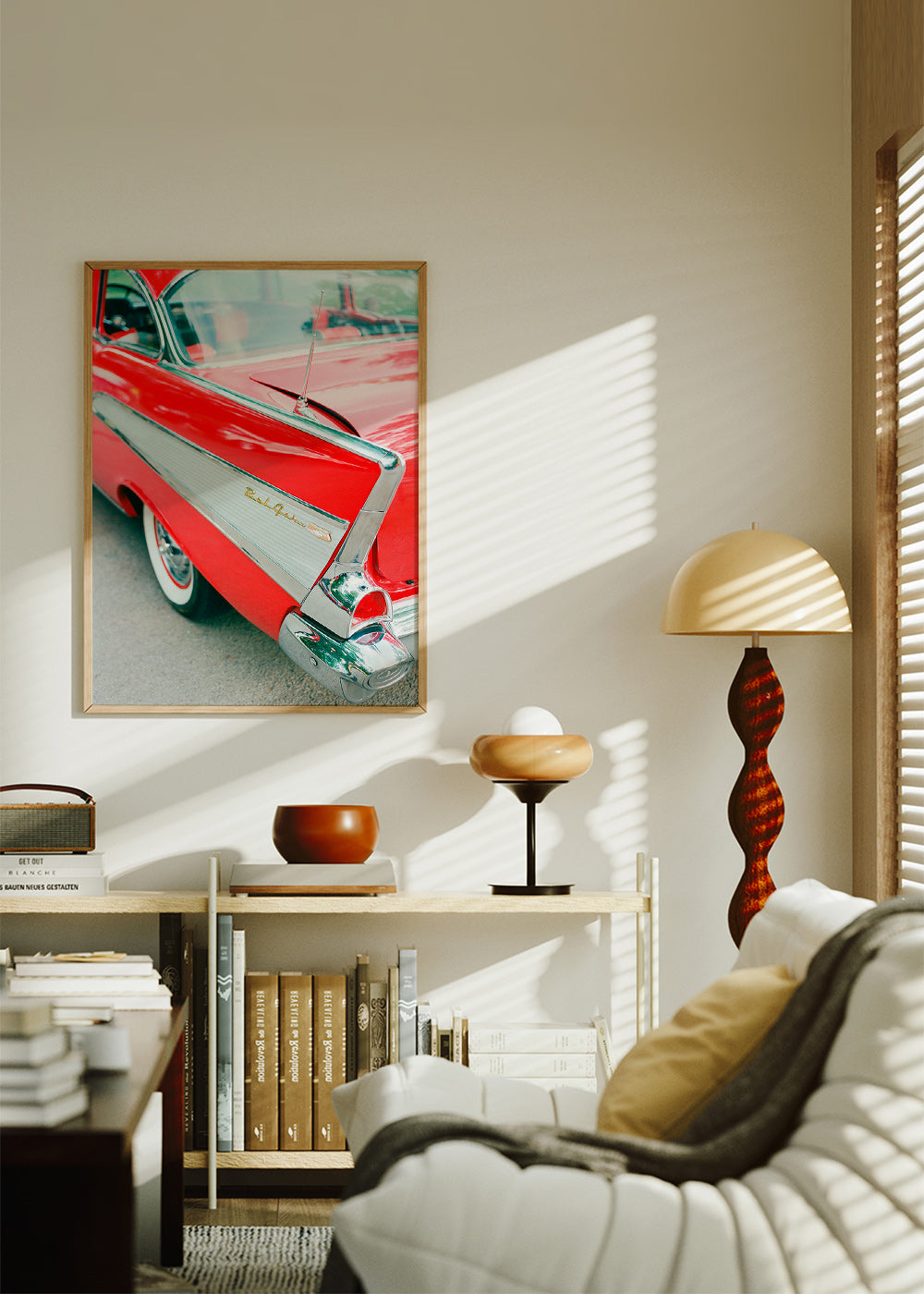 Cuadro vintage coche clásico rojo – Product2