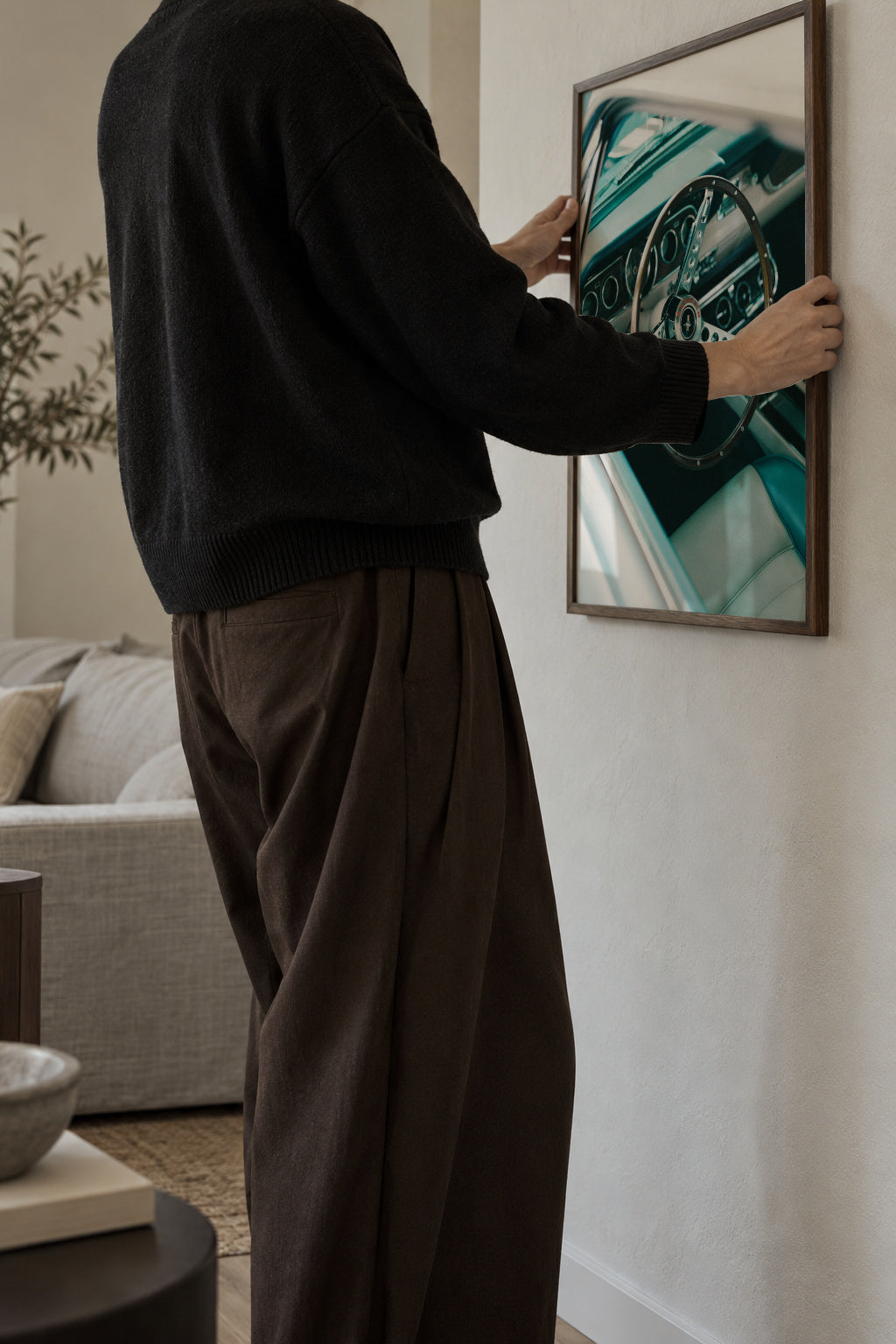 Classic Car VII - Framed poster in an interior