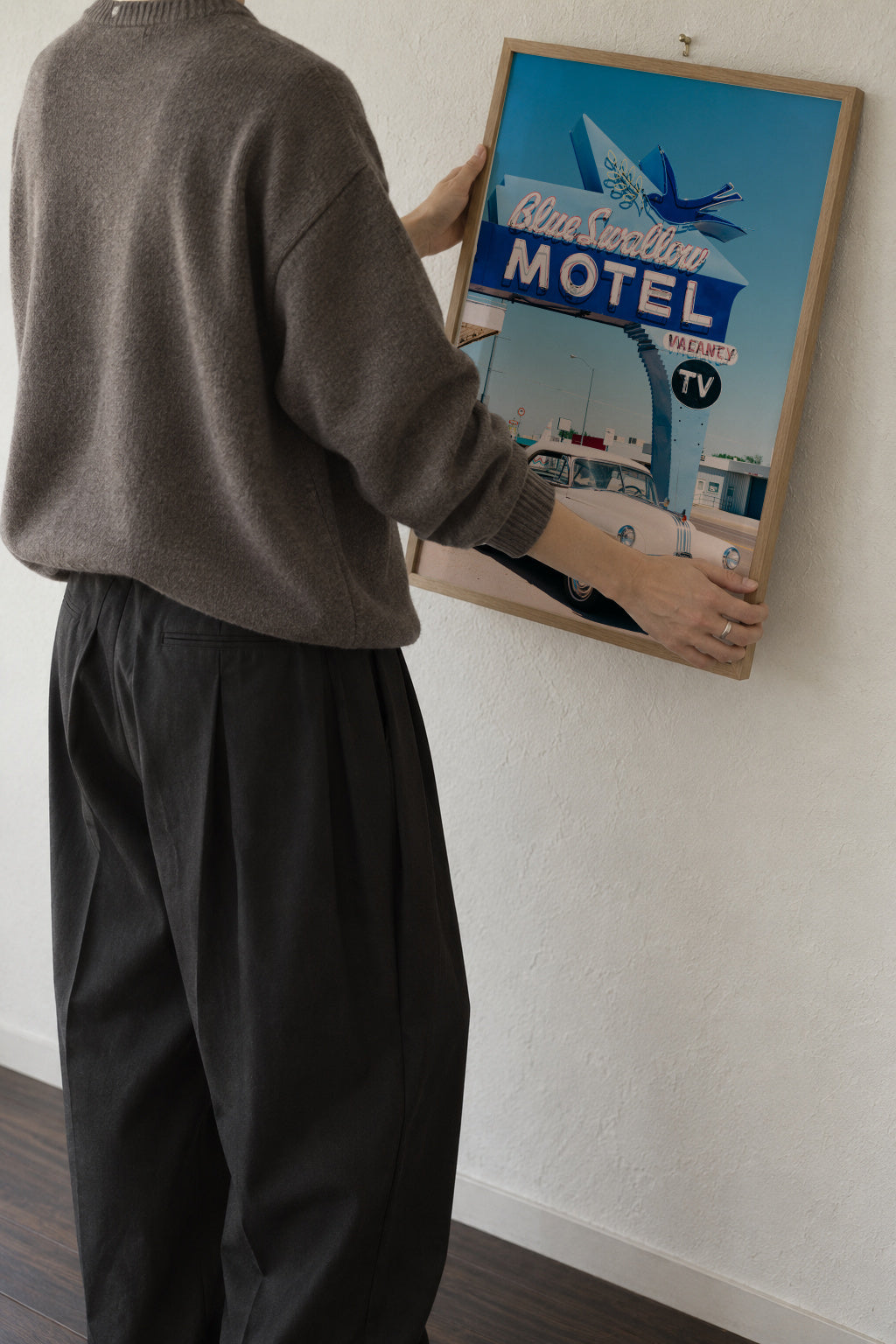 Blue Swallow Motel - Framed poster in an interior