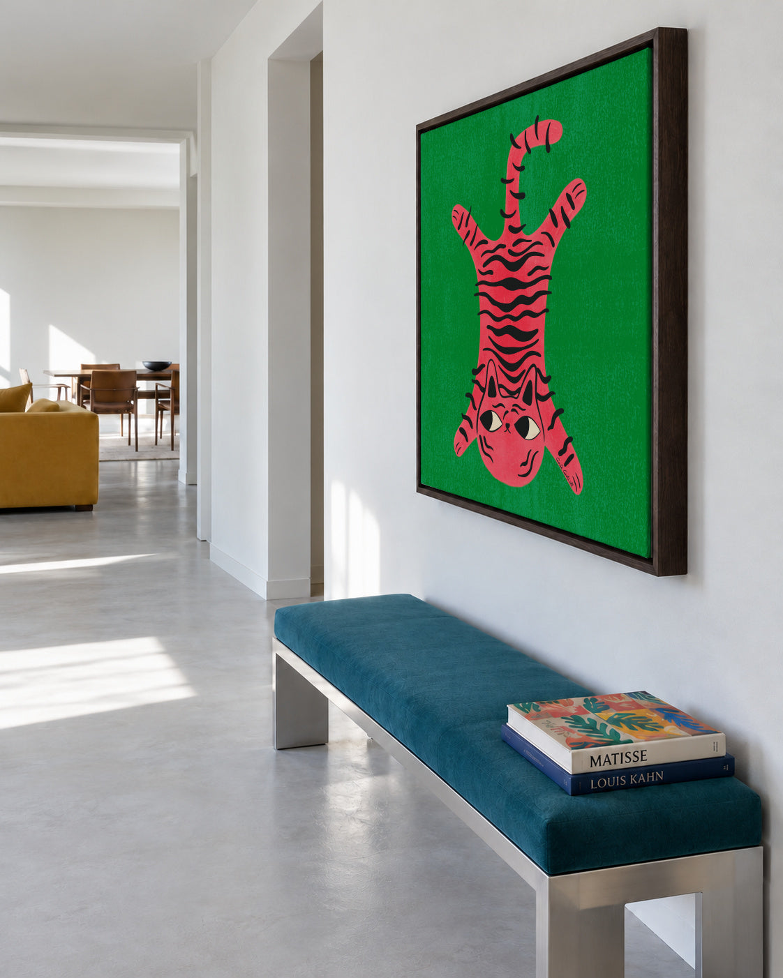 Cat Rug - Framed canvas in an interior