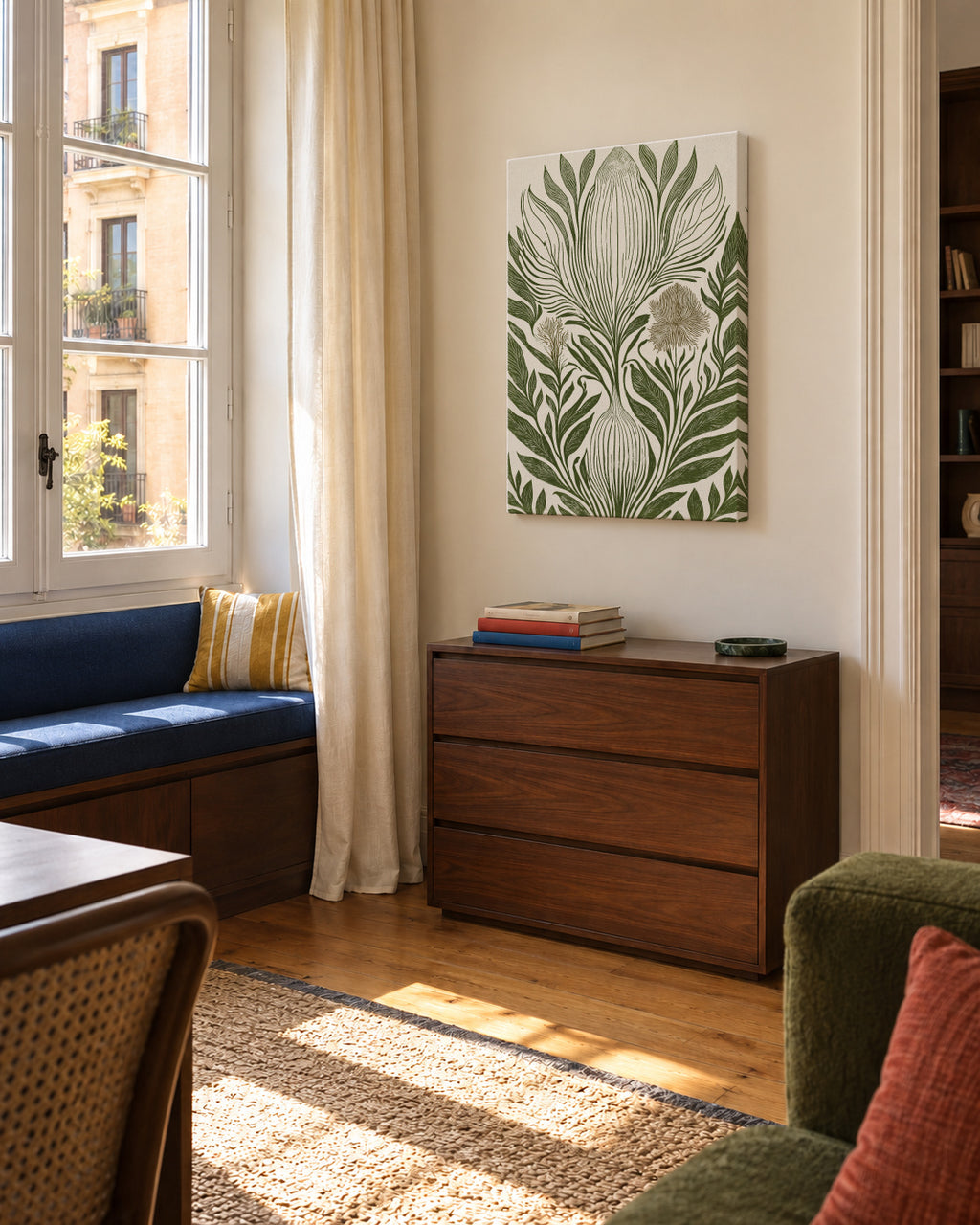 Nouveau Nature - Unframed canvas in an interior