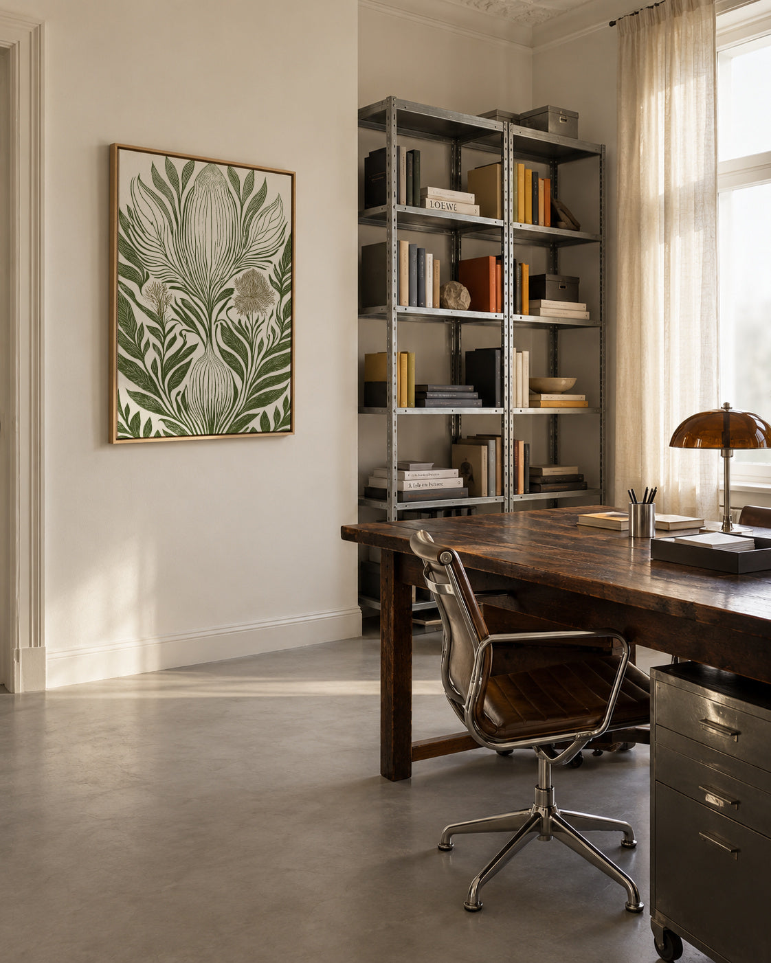 Nouveau Nature - Framed canvas in an interior