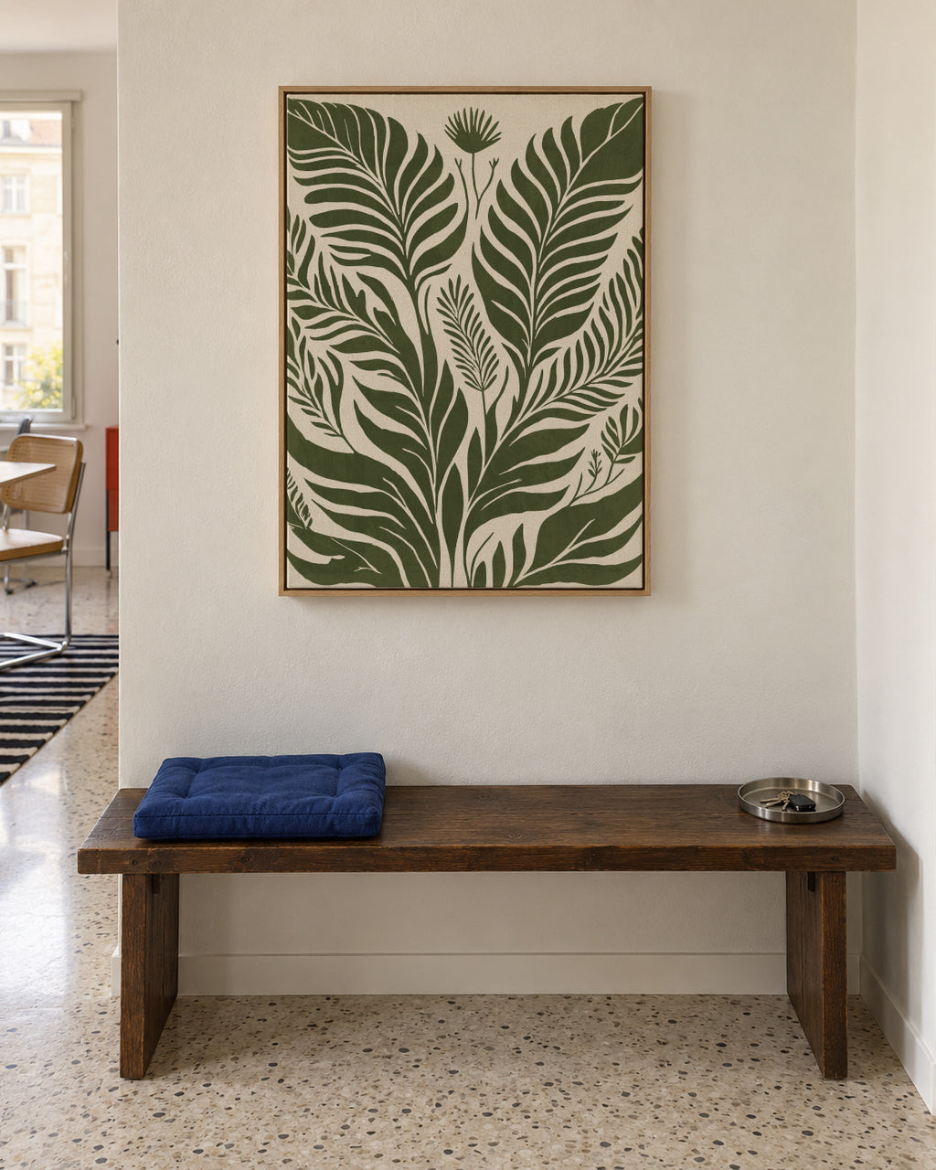 Botanical Bliss - Framed canvas in an interior