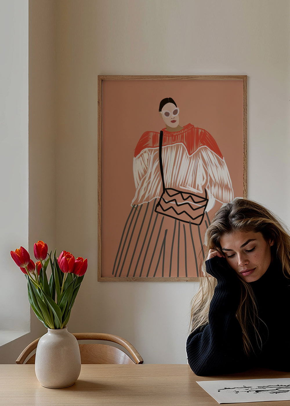 Claudia - Framed poster in an interior