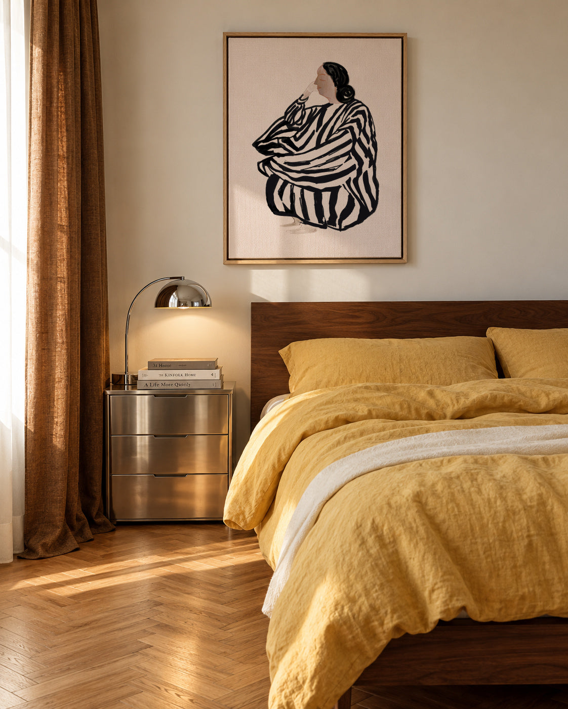 Female Figure 1 - Framed canvas in an interior